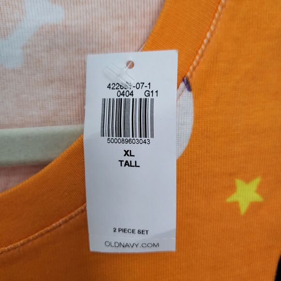 NWT OLD NAVY Halloween Pajamas Womens XL Tall Orange Matching Graphic Set - Picture 5 of 11